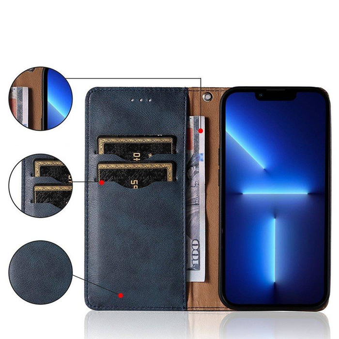 Magnet Strap Case Case pro Samsung Galaxy A13 5G Pouch Wallet + Mini Lanyard Pendant Blue