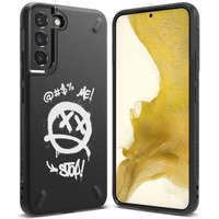 Ringke Onyx Design Cover in TPU resistente per Samsung Galaxy S22 + (S22 Plus) nero (Graffiti) ()
