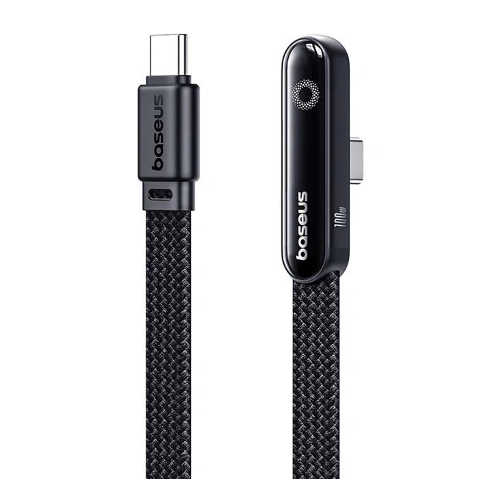 Kabel Baseus MVP 3 USB-C - USB-C 100W kątowy 1m - czarny