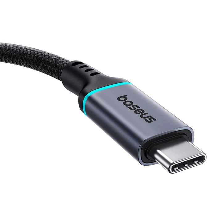 Baseus B0063370C111-00 USB-C – USB-C-Kabel 4K 60 Hz 100 W 5 A 10 Gbit/s 0,5 m – Schwarz