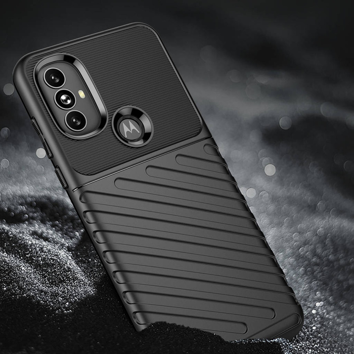 Thunder Case flexibilní pancéřovaný pouzdro kryt Motorola Moto G Power 2022 černý