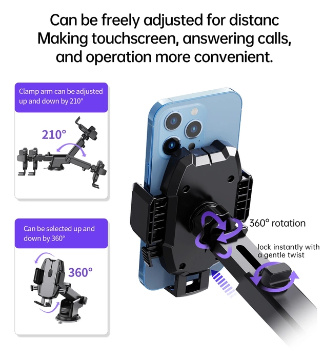 Supporto da auto telescopico Choetech H043 Spider-Man II per cabina di pilotaggio o finestrino - nero