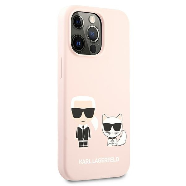 Case Karl Lagerfeld KLHCP13LSSKCI iPhone 13 Pro / 13 6.1" hardcase light pink/light pink Silicone Karl & Choupette CASE