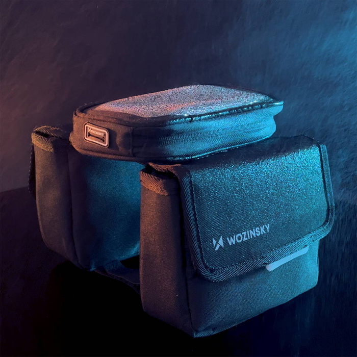Wozinsky cadre sac de vélo sacoche de vélo étui de téléphone étanche 1.5l noir (WBB26BK)