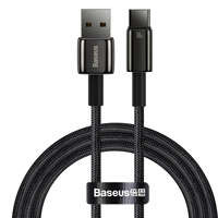 Baseus Wolfram Gold kabel USB-A - USB-C 480Mb/s 100W 1m schwarz (CAWJ000001)