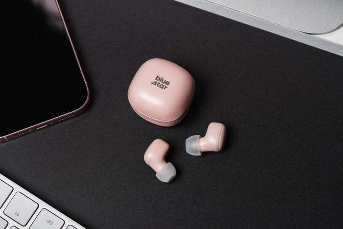 Słuchawki bezprzewodowe douszne Blue Star Mini A19 TWS różowe 