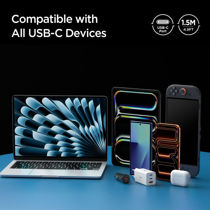 Spigen EB24015CC ESSENTIAL TYP-C KABEL 240W 150CM SCHWARZ