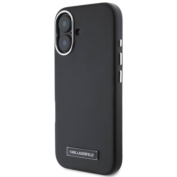 Etui Karl Lagerfeld iPhone 16 Plus 6.7" czarny/black hardcase FW Metal Plate MagSafe
