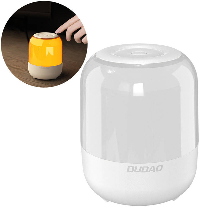 Dudao altoparlante wireless Bluetooth 5.0 RGB 5W 1200mAh bianco (Y11S-bianco)