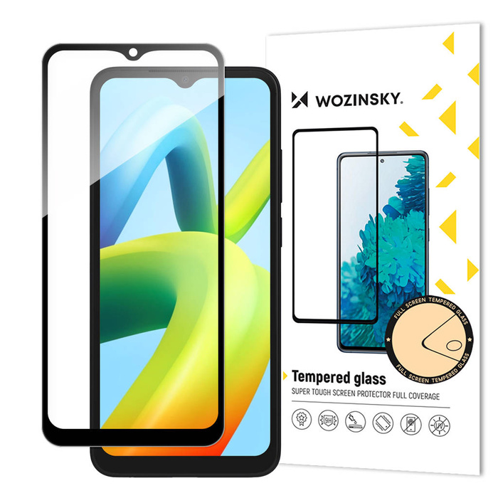 Wozinsky Full Glue Tvrzené sklo Tvrzené sklo pro Xiaomi Redmi A2 / Redmi A1 9H celoobrazovkový kryt s černým rámem