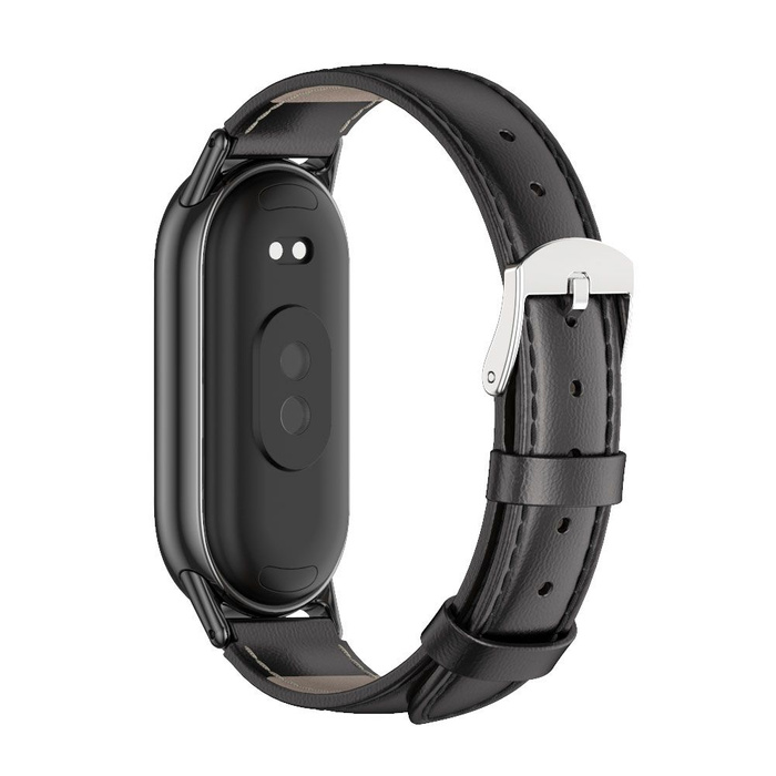 TECH-PROTECT LEATHERFIT XIAOMI SMART BAND 8 / 8 NFC SCHWARZ