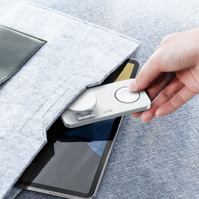 TECH-PROTECT QI15W-A47 3IN1 MAGNETIC MAGSAFE WIRELESS CHARGER WHITE
