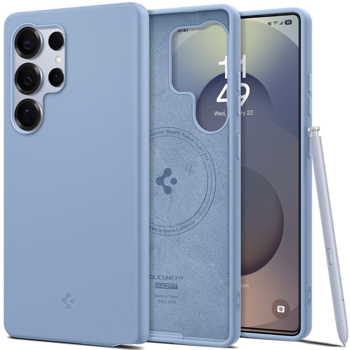 Spigen Mag MagSafe SILICONE POUR GALAXY S25 ULTRA BLEU SAPHIR
