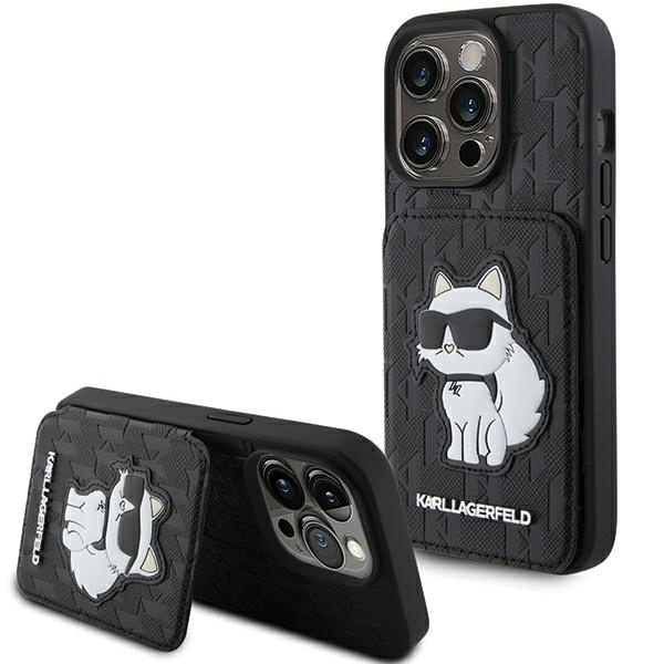 Karl Lagerfeld KLHCP15LSAKCNSCK iPhone 15 Pro 6.1" noir/noircase Saffiano Cardslots et Stand Monogram Choupette