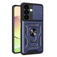 Custodia corazzata Hybrid Armor Camshield per Samsung Galaxy S24 con copertura per fotocamera - blu