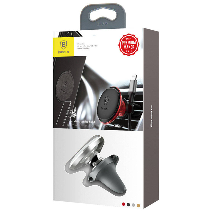 Magnetický držák do auta na mřížku ventilace Baseus (Overseas Edition) - stříbrný