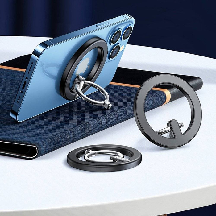 Joyroom kit multifunzionale supporto magnetico per auto anello supporto telefono nero (JR-ZS294)