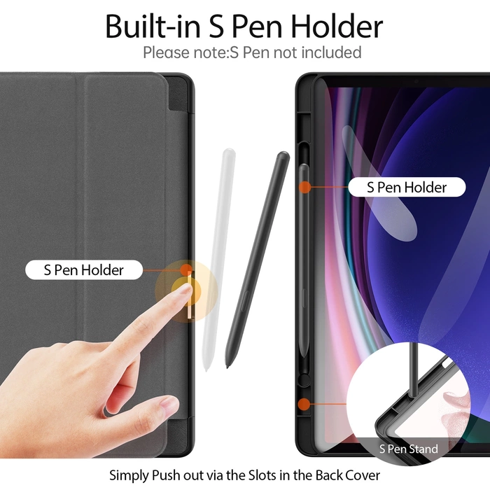 Étui à rabat et intelligent Dux Ducis Domo pour Samsung Galaxy Tab S9 - noir
