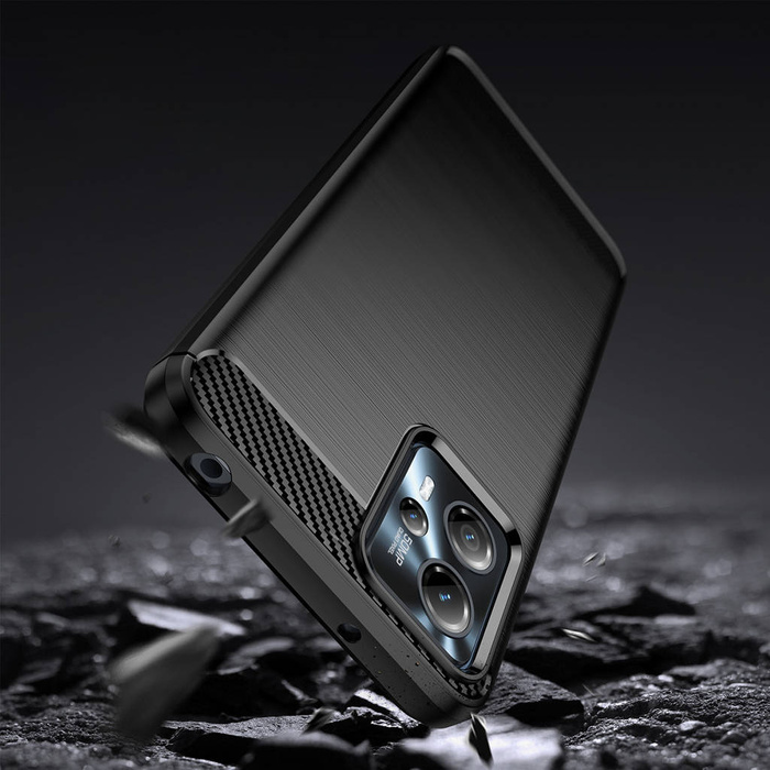 Carbon Case für Motorola Moto G13 flexible Silikon-Carbon-Hülle schwarz