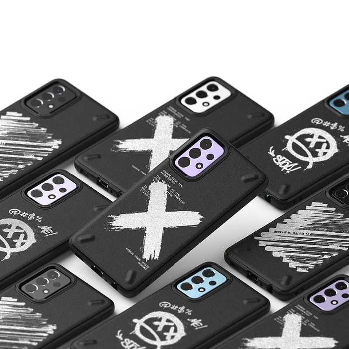 Ringke ONYX Designový odolný pouzdro kryt Samsung Galaxy A72 4G černý (Paint) (OXSG0047)