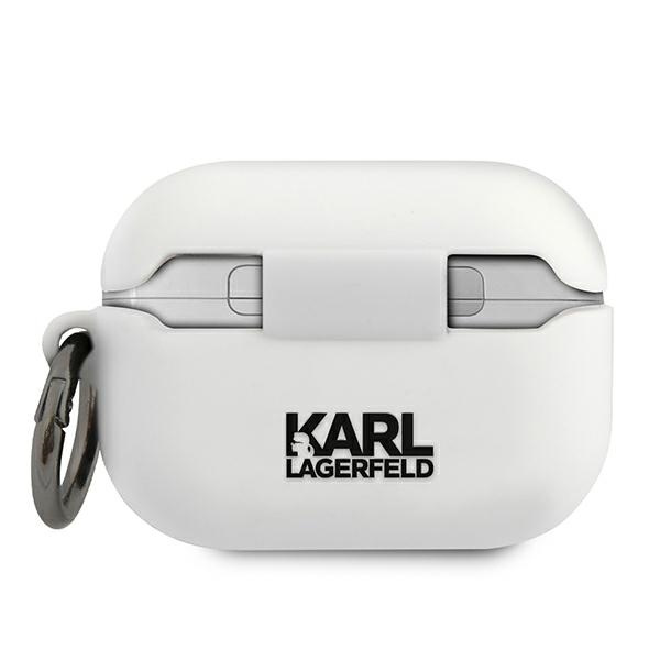 Case KARL LAGERFELD Apple AirPods Pro Silicone Ikonik White Case