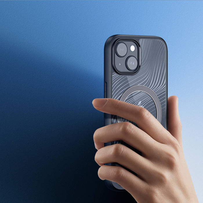 Funda blindada para iPhone 15 Plus con MagSafe Dux Ducis Aimo Mag - negra