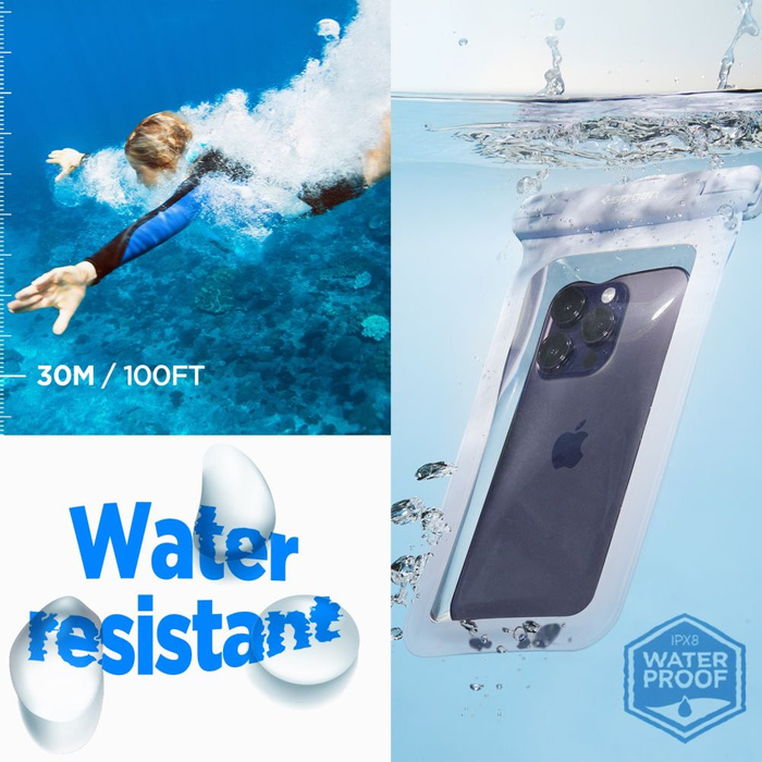 Funda Spigen A601 Universal Impermeable Case Aqua Azul Case