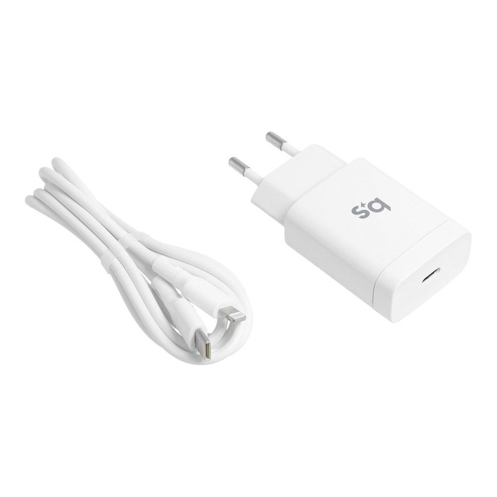 Ładowarka sieciowa do telefonu Blue Star USB C QC4.0 PD 3A 18W + kabel USB C do Lightning TFK-TC-1099C biała