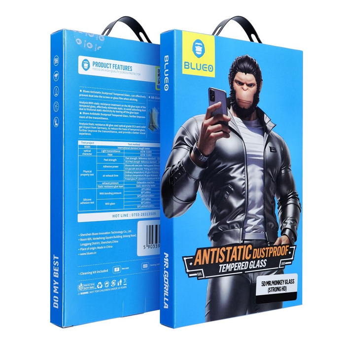 Szkło Hartowane 5D Mr. Monkey Glass - Apple iPhone 16 Pro czarny (Strong HD)