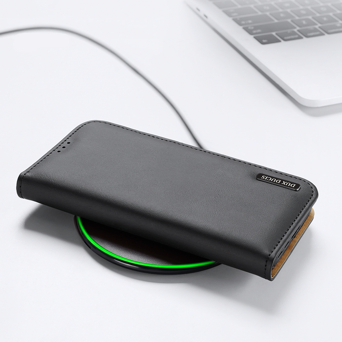 Obal Dux Ducis Hivo obal pro Samsung Galaxy S23 Ultra flip cover wallet stand RFID lock brown Case