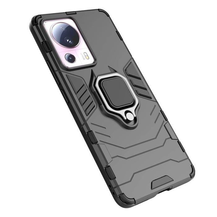 Custodia Ring Armor per Xiaomi 13 Lite cover blindata porta anello magnetico nero