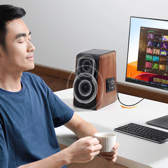 Uzelený Kábel audio kábel 3,5 mm mini jack - 2RCA 2 m čierny (AV116 10584)