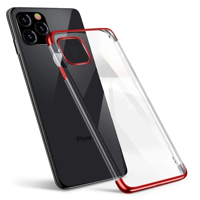 Pouzdro Čirý barevný case gelový kryt pouzdro s kovovým okrajem Samsung Galaxy A13 5G červený Case