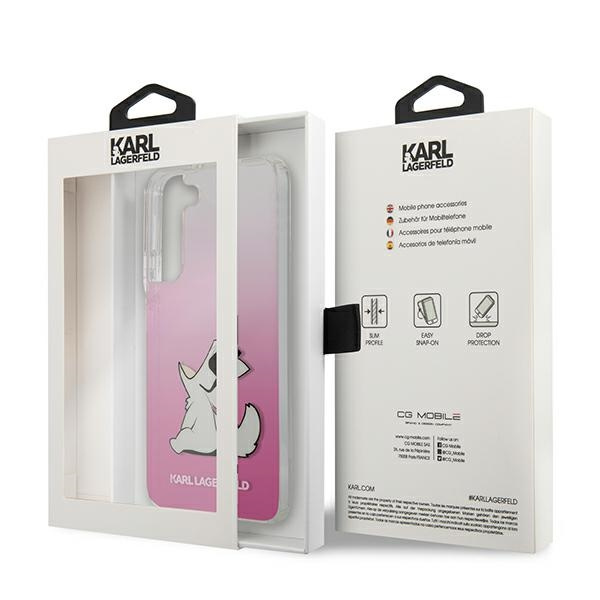 Coque KARL LAGERFELD Samsung Galaxy S22 Plus Choupette Eat Pink Hardcase