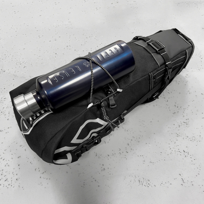 Wozinsky borsa da sella per bicicletta spaziosa borsa da sella grande 12l nero (WBB9BK)