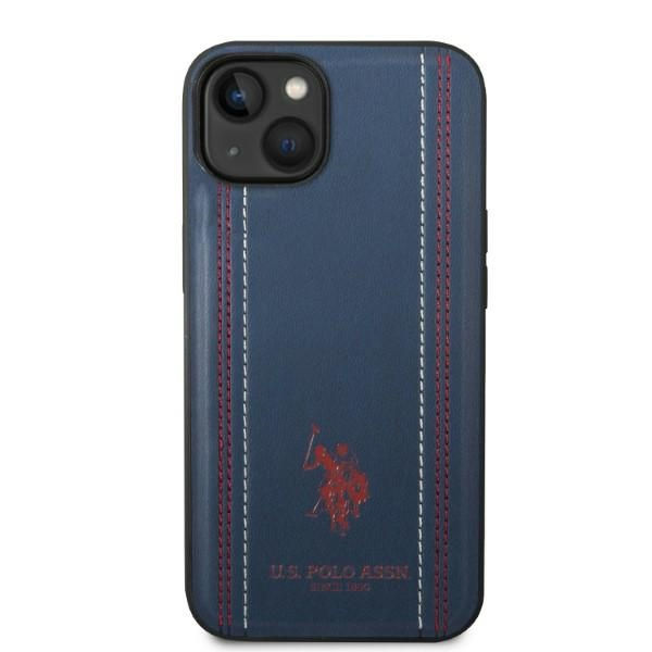US Polo USHCP14SPFAV iPhone 14 6.1" navy/navy blue Leather Stitch