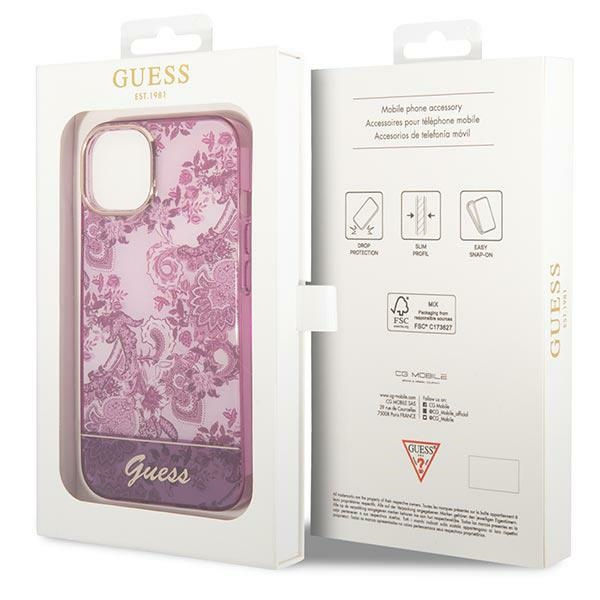Hülle Guess GUHCP14MHGPLHF iPhone 14 Plus 6,7" fuchsia/fuschia hartcase Porzellan Kollektion