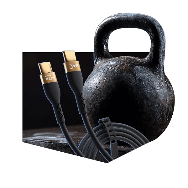 3mk HyperSilicone Cable USB-C/USB-C cable 2m 100W Black/Black