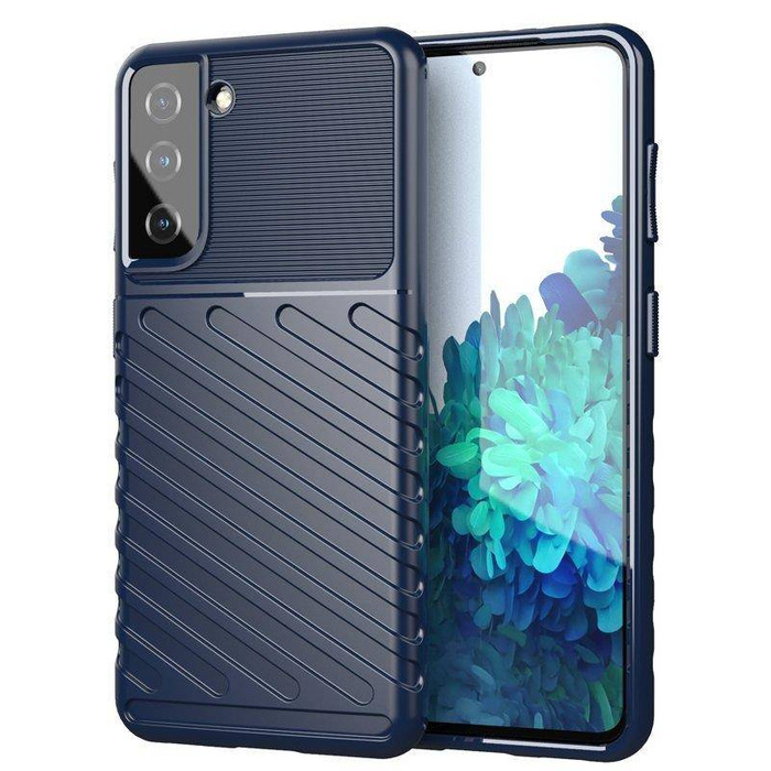 Thunder Case Hülle für Samsung Galaxy S23 Silikon Armor Case blau