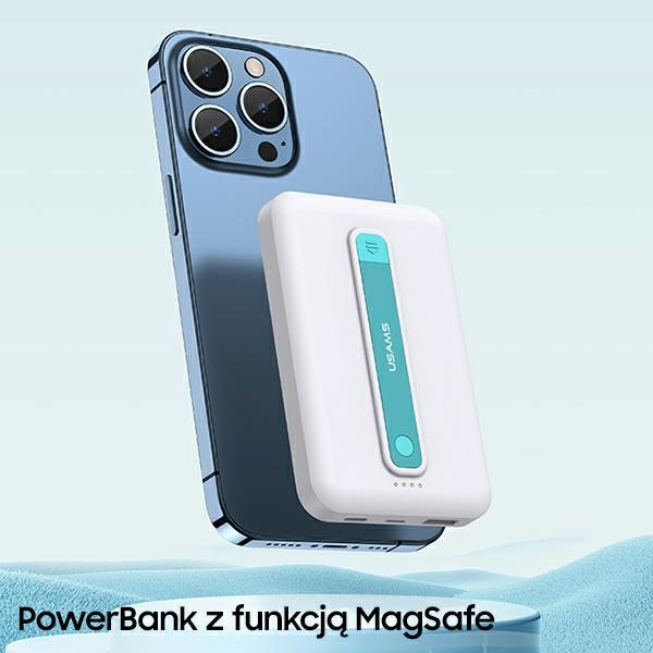 USAMS Powerbank PB64 10000mAh 20W QC3.0+PD Magnetic Wireless Fast Charge weiß/weiß 10KCD17302 (US-CD173)