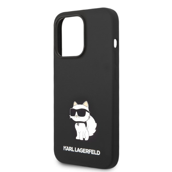 Hülle Karl Lagerfeld iPhone 14 Pro Max 6.7" hartcase schwarz/schwarz Silikon Choupette