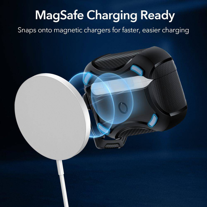 Esr Cyber Armor Halolock MagSafe Apple Airpods Pro 1 / 2 Negro