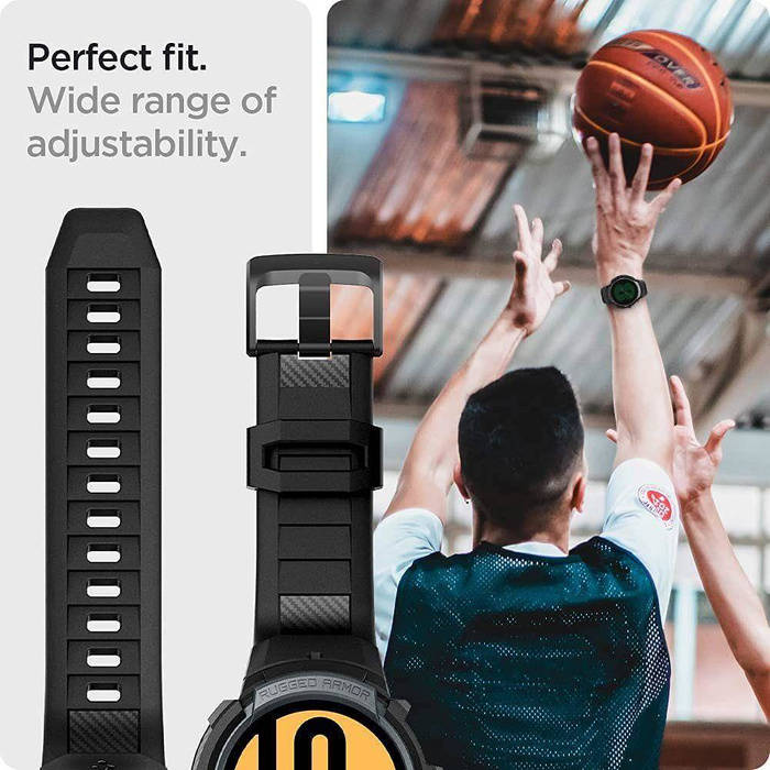 Bracelet SPIGEN Galaxy Watch 4 44 MM Rugged Armor "pro" Gris anthracite