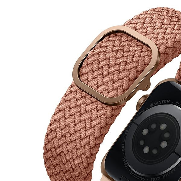 Uniq řemínek Aspen Apple Watch 44/42 / 45 mm Splétané růžové / grapefruitově růžové