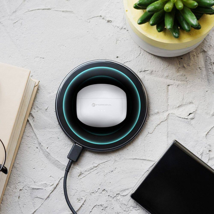 Słuchawki bezprzewodowe douszne Forcell F-Audio TWS Clear Sound białe