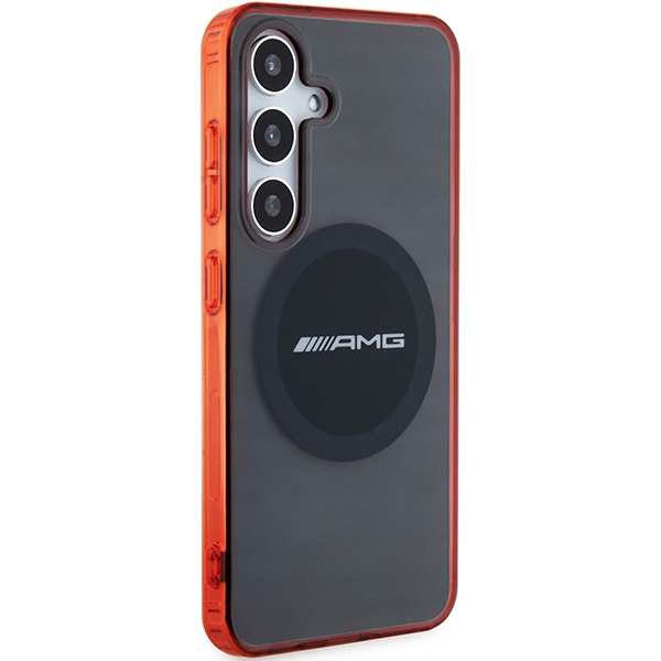 Etui AMG AMHMS24S23HBCK Galaxy S24 S921 czarny/black hardcase Transparent Bicolor MagSafe Case