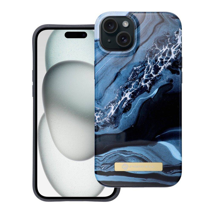 FORCELL F-PROTECT Mirage futerał kompatybilny z MagSafe do IPHONE 15 Plus ocean marble