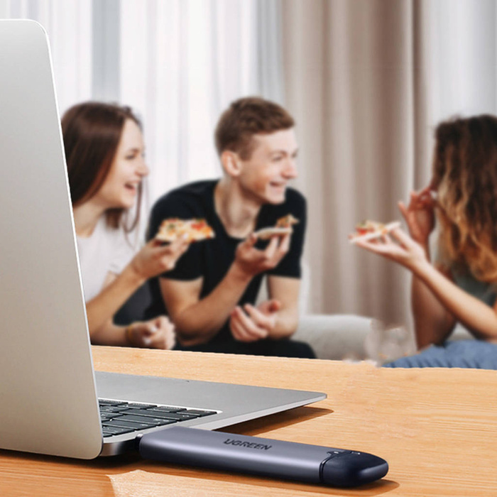 Contenitore per unità tascabile Ugreen M.2 M-Key (USB-C / USB-A 10 Gb/s) grigio (CM353)