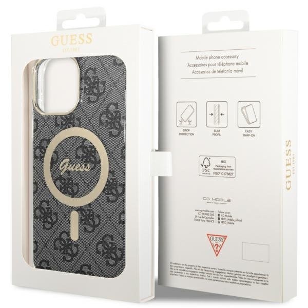 Hülle Guess GUHMP13XH4STK iPhone 13 Pro Max 6.7" schwarz/schwarz hartcase 4G MagSafe Case