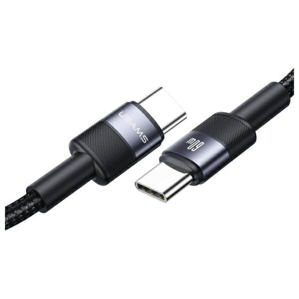 USAMS Kabel USB-C na USB-C 60W 1.2m       Aluminum Alloy Data Cable SY Series SJ724USB01 (US-SJ724)